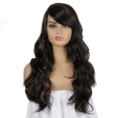 

fashion women long curly hair wigs classic high quality synthetic hair wig