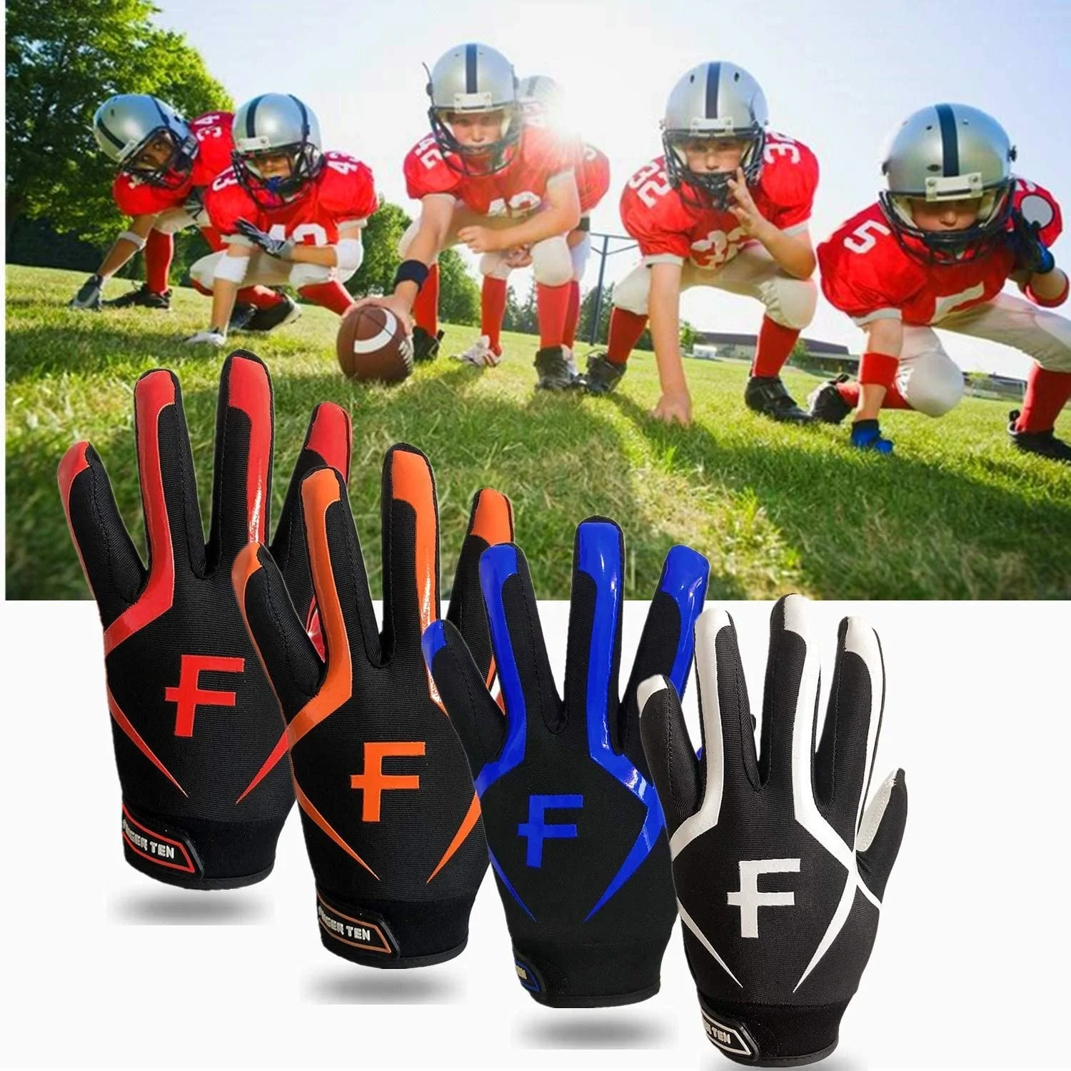 

Amzon Hot Sales Kids Soccer Gloves Professional Goalkeeper Finger Save Latex Foam Football Gloves Kids goal keeper gloves, Customized color