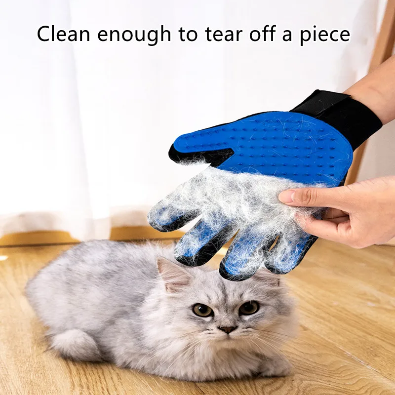 

Dog Pet Grooming Silicone Cats Brush Comb Deshedding Hair Gloves Dogs Bath Cleaning Supplies Animal Combs by PROSTORMER