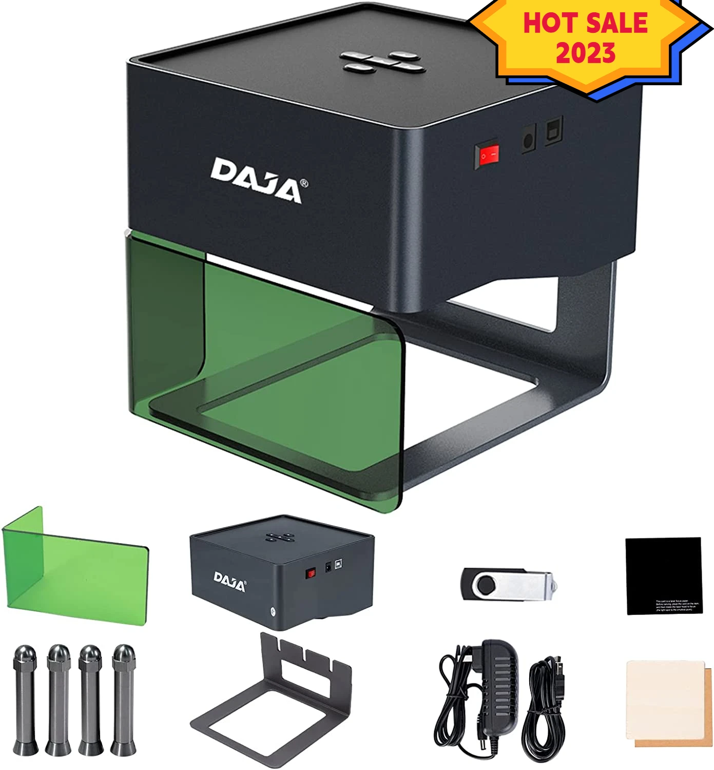 DAJA  DJ6 Micro Portable Bank Lazer CNC Printer For Engraver Wood Laser Engraving Mini Laser  Mr.carve Engraving Machine