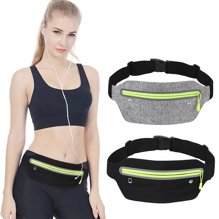 

Top Quality 2020 New Design Fanny Pack Workout Belt Sports Running Waist Phone Bag, Black / gray