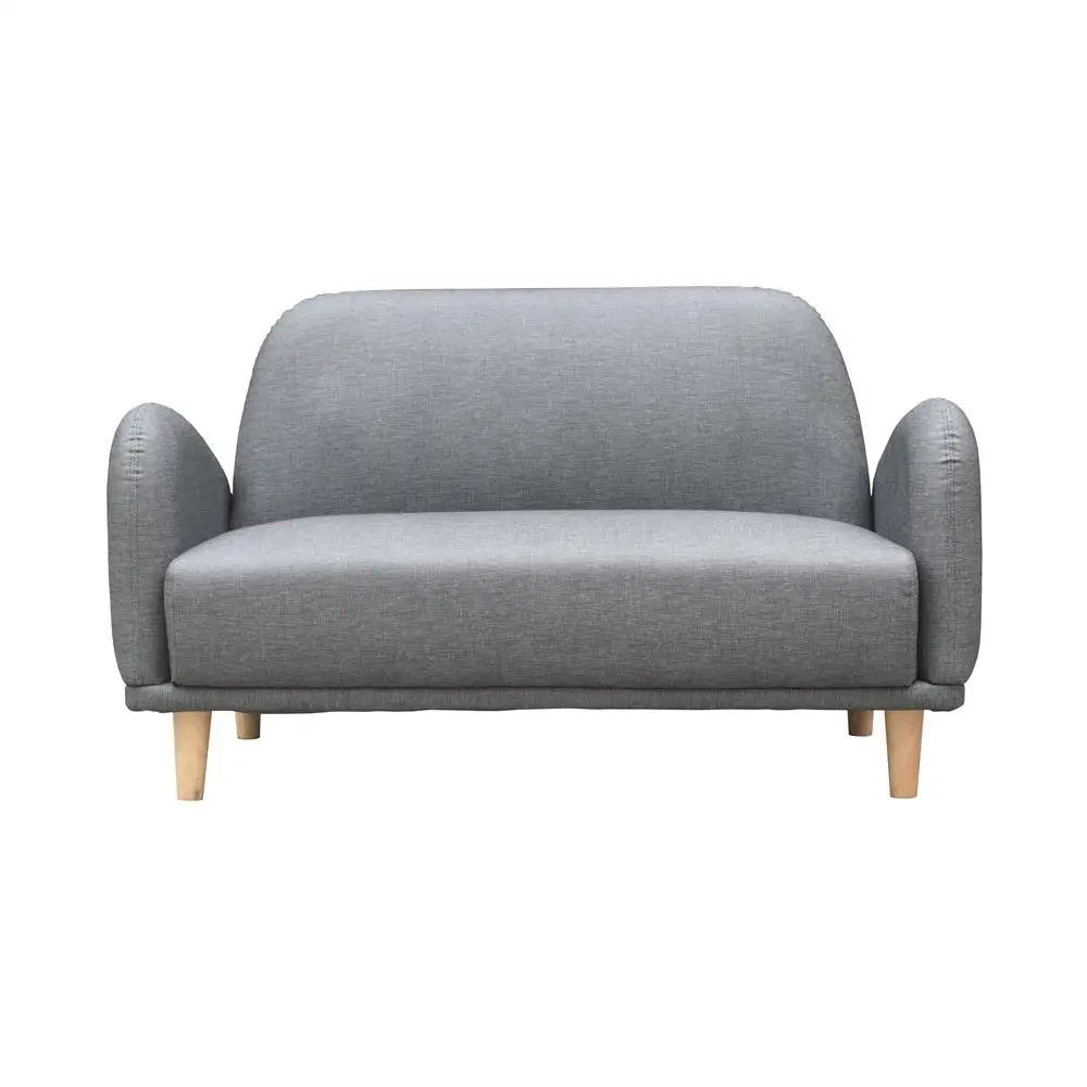 豪华经典客厅家具深灰色皮革双座沙发沙发