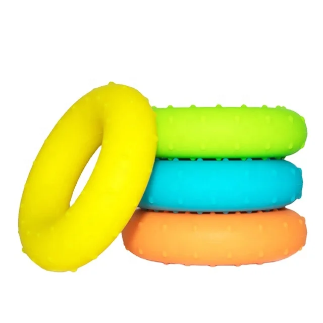 

Finger Exercise Rehabilitation Training Hand Forearm Exerciser Strengthener Ring Silicone Hand Grips