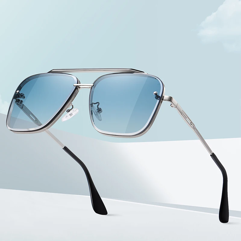 

Popular Retro Square Metal Frame Sports Outdoor Sun Glasses Men Stylish Sunglasses 2023