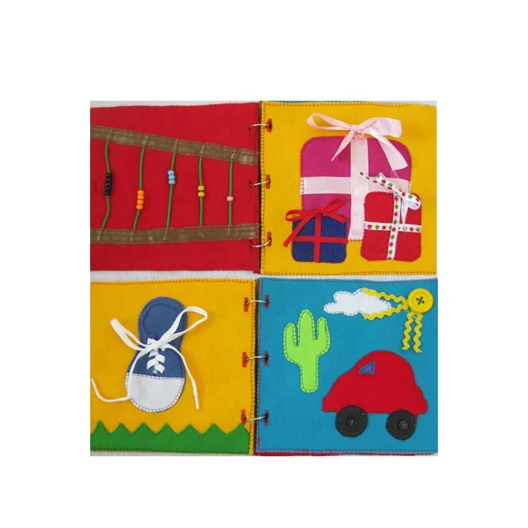 
Baby educational cloth book soft color fabric felt book 