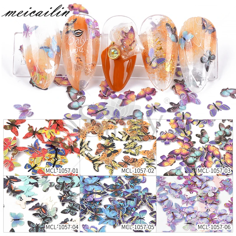 

Popular wholesale Colorful Butterfly nail art sequins