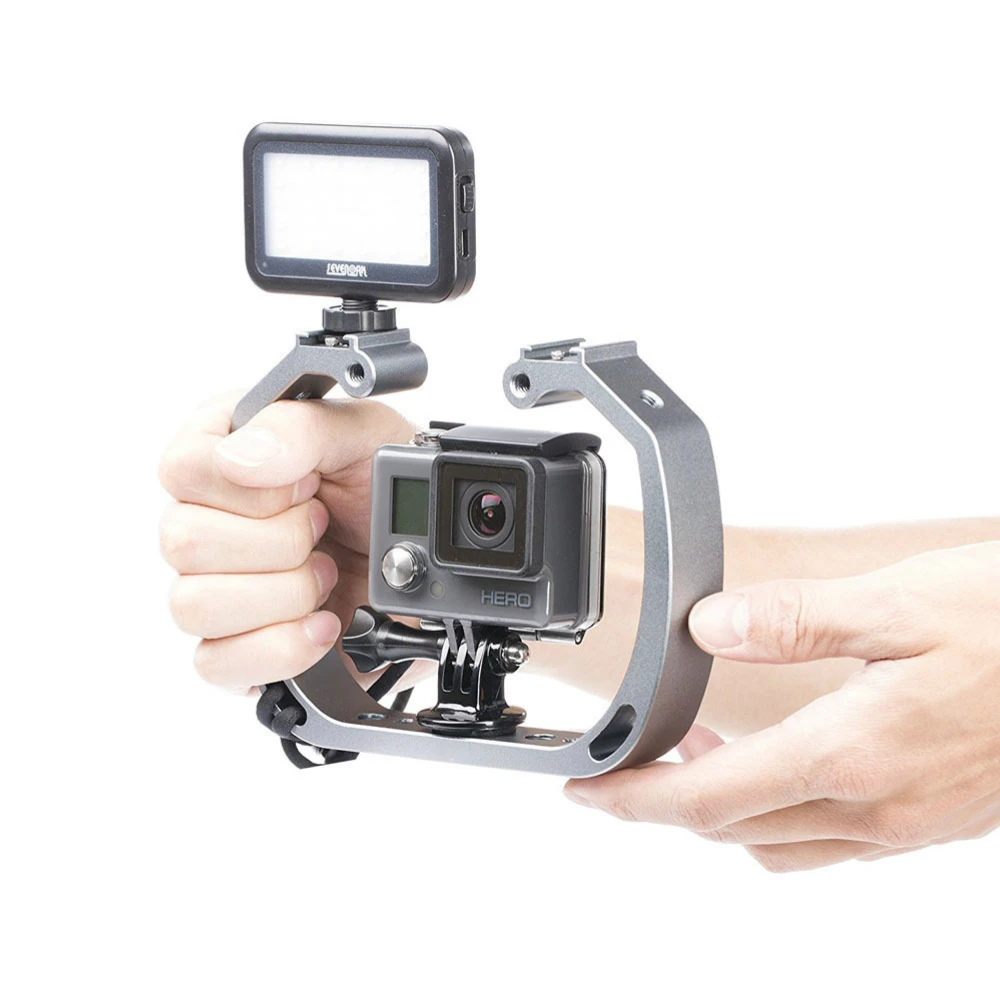 

Aluminum Diving Photography Bracket Frame Mount Kit for GOPRO HERO 3+ 4 5 Session yi Action Camera Dive Fill Light Accessory