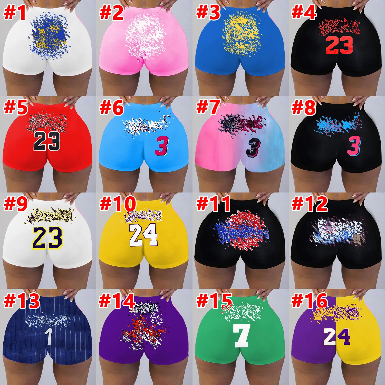 

BLS9488 New arrival custom candy print plus size baggy basketball jersey shorts women, Customized color