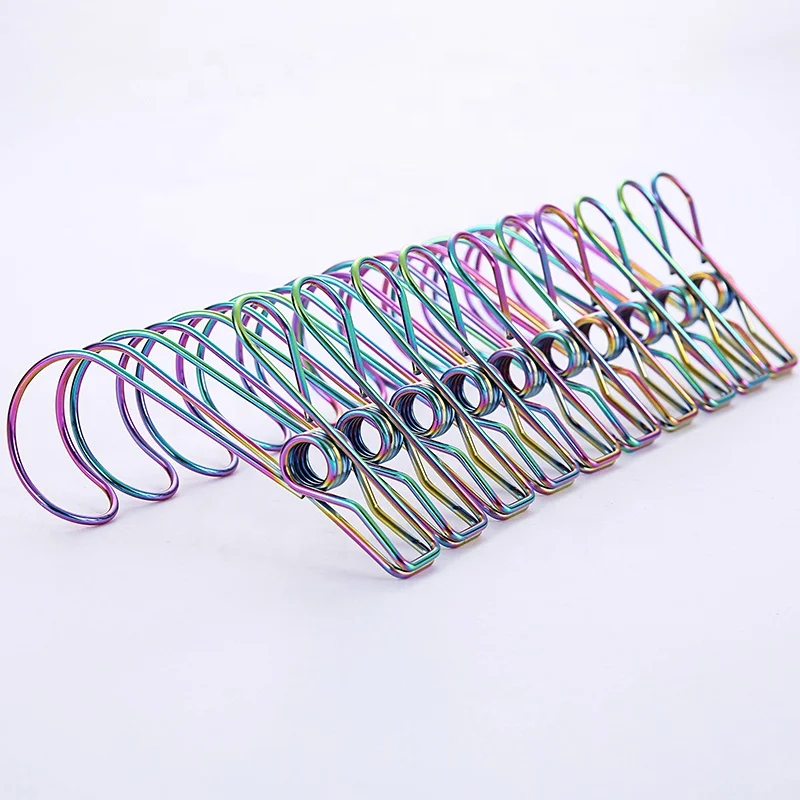 

New Rainbow 316stainless steel peg lengthened Solid clothespin office hook pegs household clothes large peg