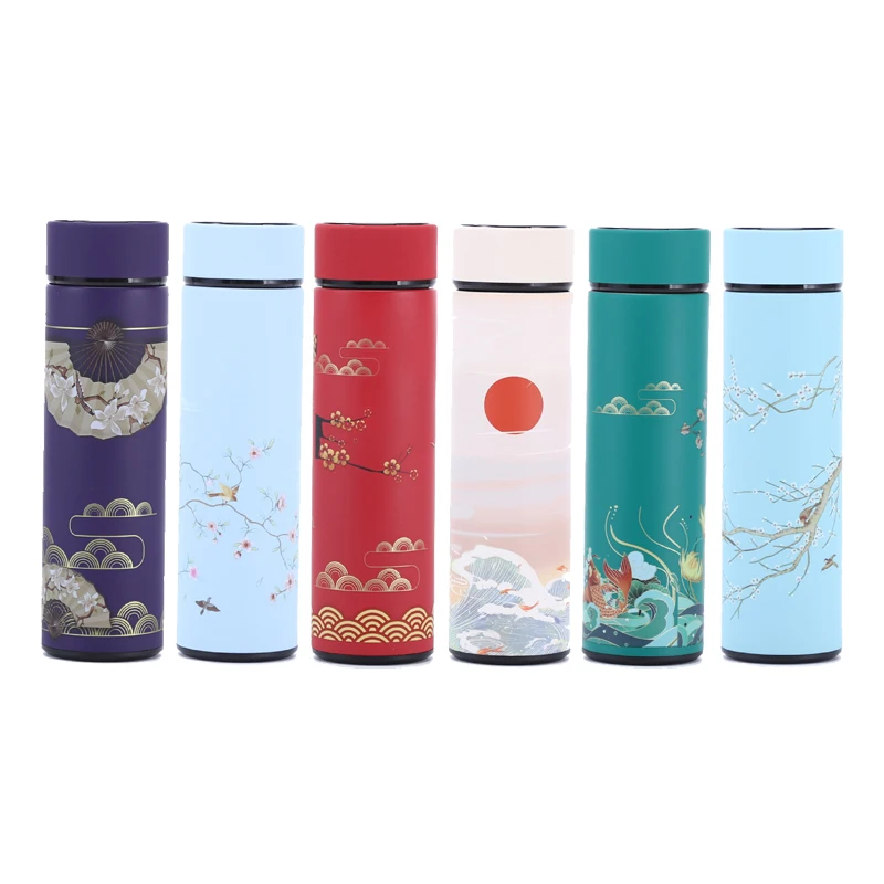 

High Quality Chinese Style Stainless Steel Vacuum Flask Double Wall Travel Coffee Mug Straight Water Bottle Sport Bottle