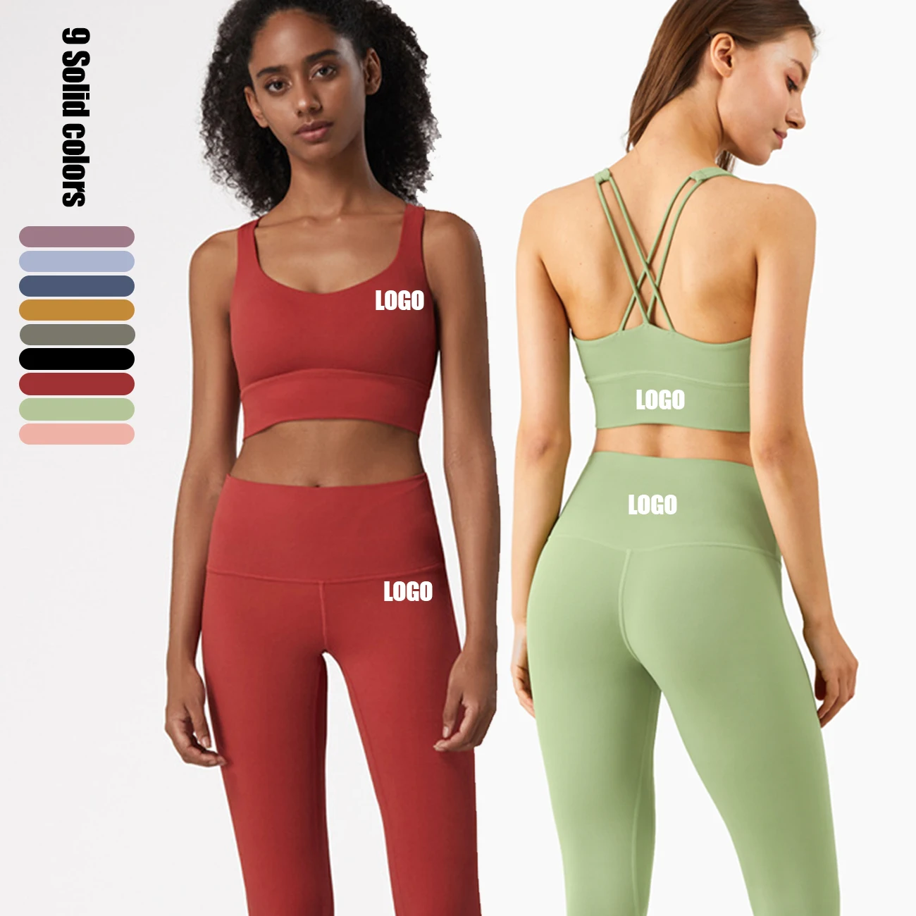 

women fitness yoga wear high quality nylon fabric skin soft sportswear, As pictures