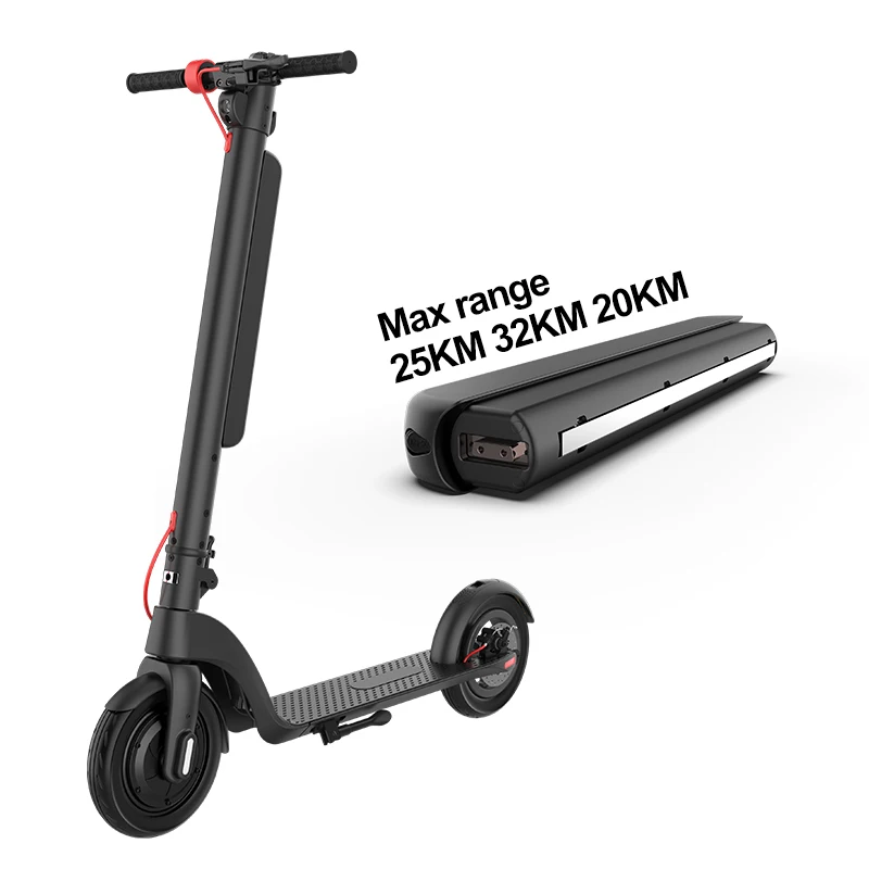 

X8 10 Inch Air Tire Controller Electric Scooters For Adult 350W Motor Battery Kick Scooter Folding Mobile Electric, Black