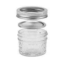 

Custom 3OZ 100ml Diamond Wide Mouth Dessert Glass Mason Jar For Jam