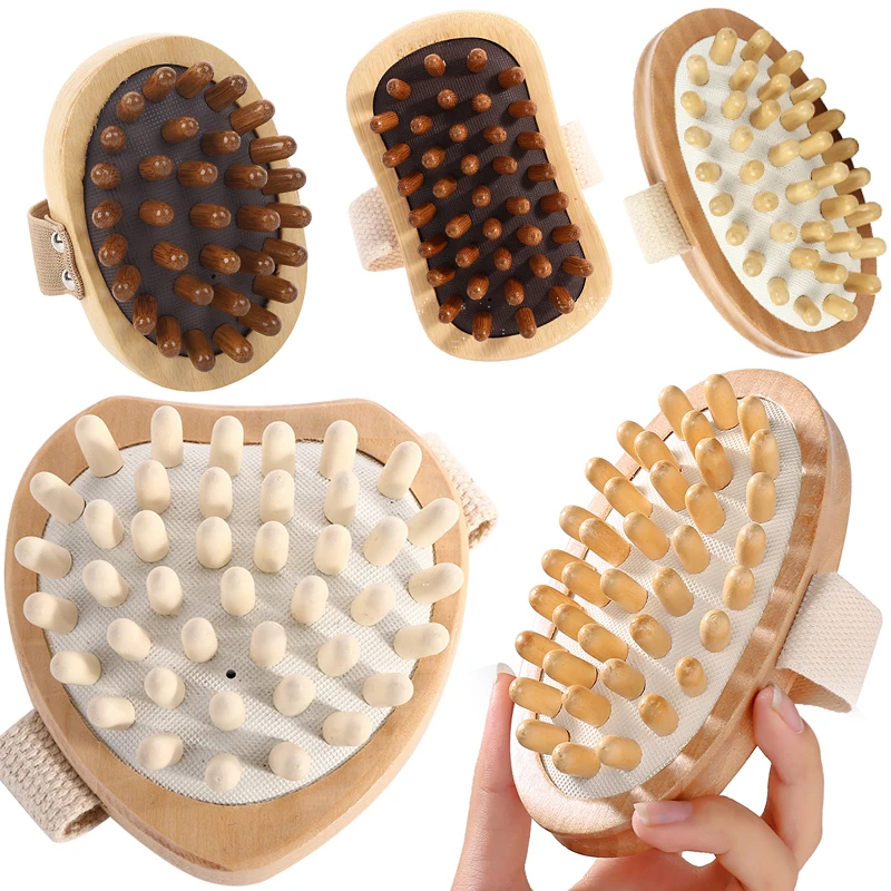 

Body Anti Cellulite Brush Wooden body Massage Relieve Tense Oil Spa Air Cushion Massage Hair Comb Scalp Brush Dead Skin Remove T