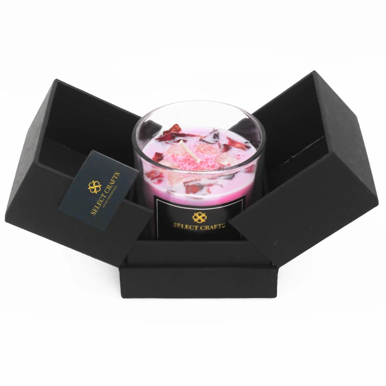 Dried Flower Gemstone Crystal Scented Candles Luxury Wedding Gift