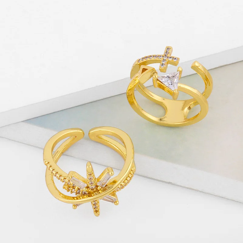 

Hot Style Gold Plated Ring Personality Gold Finger Ring Custom Signet Ring