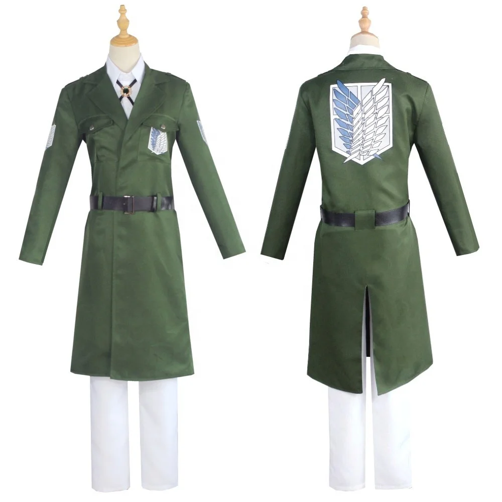 

Attack on Titan fourth season trench coat giant survey corps uniform cosplay costume attack on titan cosplay, Picture color