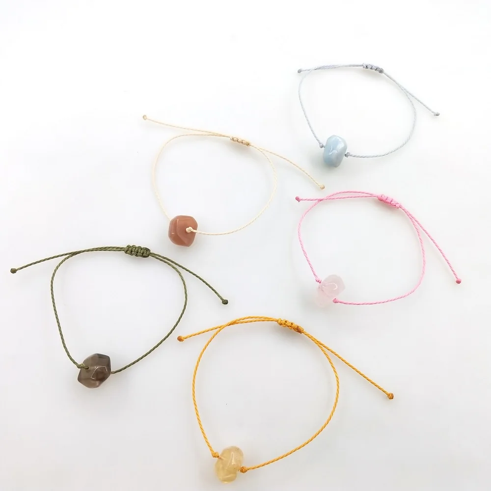 

Friendship Bracelets For Women Gemstone Bracelet - Waterproof, Artisan Handmade, Adjustable, Threaded, Fashion Beach Jewelry