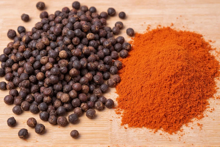 Plate of Spicy Curry with Black Pepper