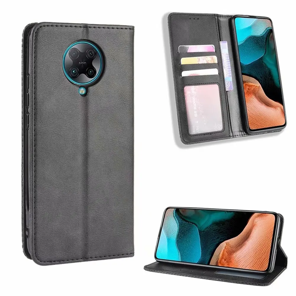 

Retro Flip Wallet Leather Case Cover For XIAOMI RedMi K30 Ultra, As pictures