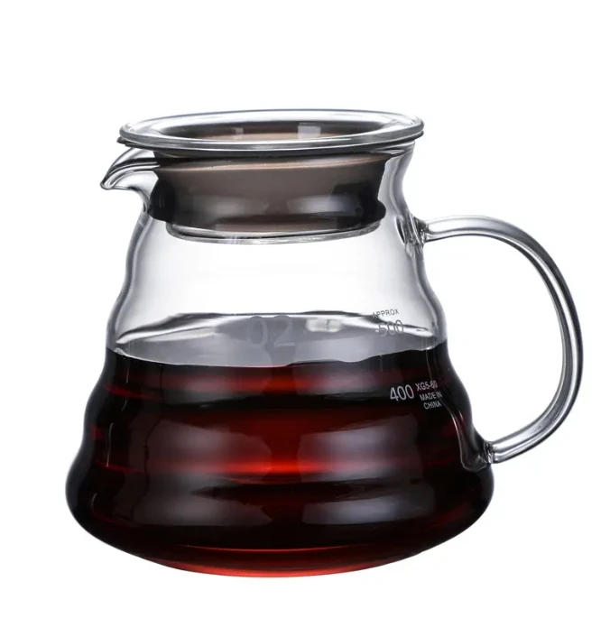 Wholesale 300 ml Elegant Cup Business Gift Set of Pots Coffee Pot Set Glass Cloud Pot for Kitchen Cafe