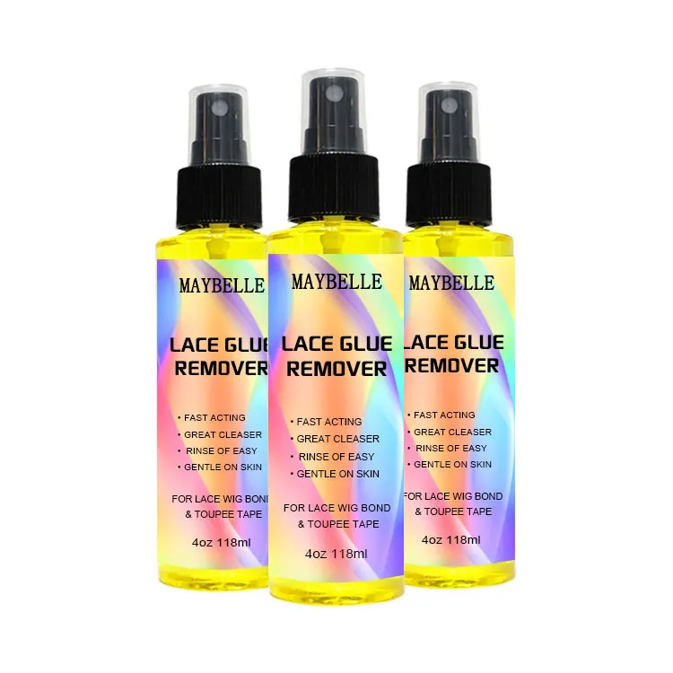 

4OZ Keratin Hair Extensions Melt Down Wig Glue Remover Lace Remover Spray Tape Remove For Wigs, Yellow