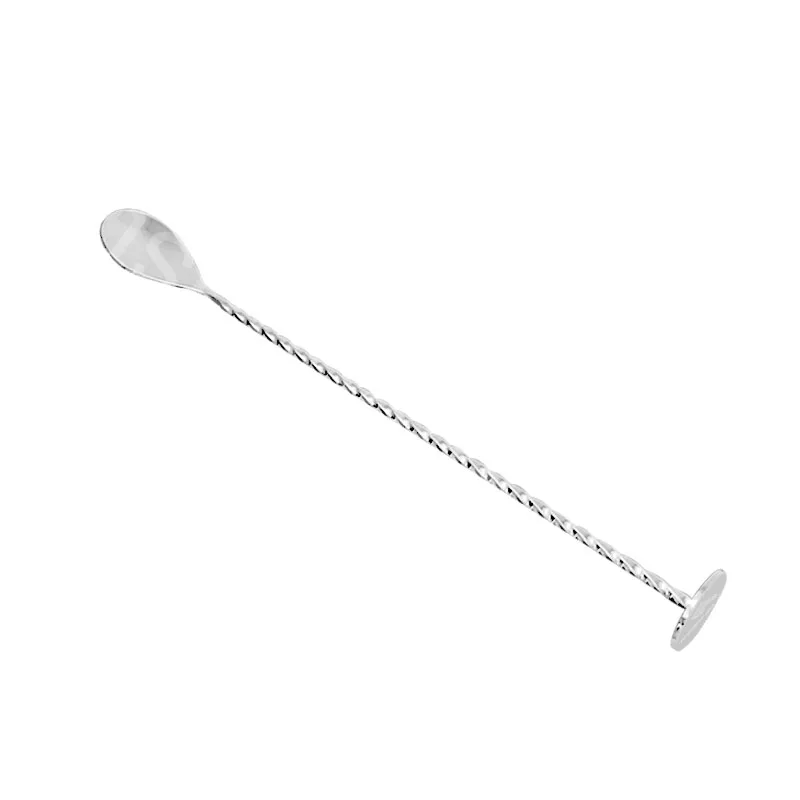 

Premium Silver Metal Stirring Cocktail Mixing Shake Spiral Pattern Spoon Long Handle Stainless Steel Cocktail Stirring Spoon, Black, silver, rose gold,gold