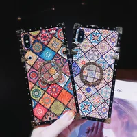 

New arrival colorful Epoxy back cover for iphone 11 pro max square classic phone case for samsung S20 A10S A20S note10