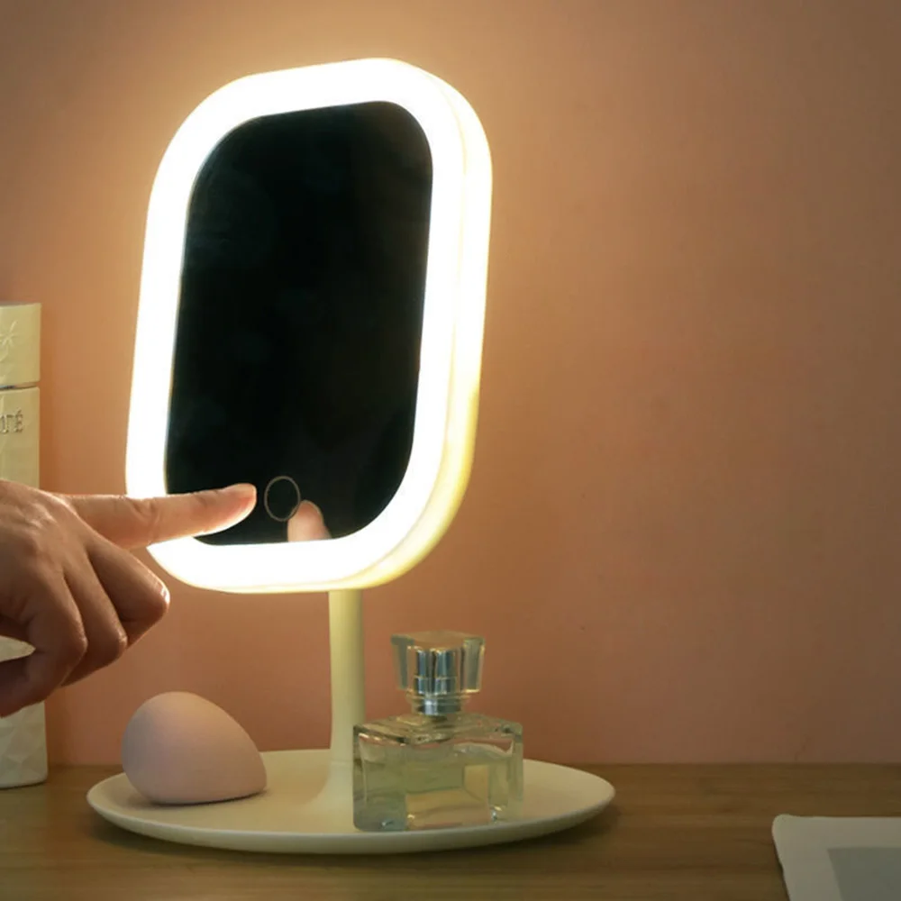 

China Manufacturers 3 Colors Dimmable Light LED Vanity Mirror Make UP Mirror
