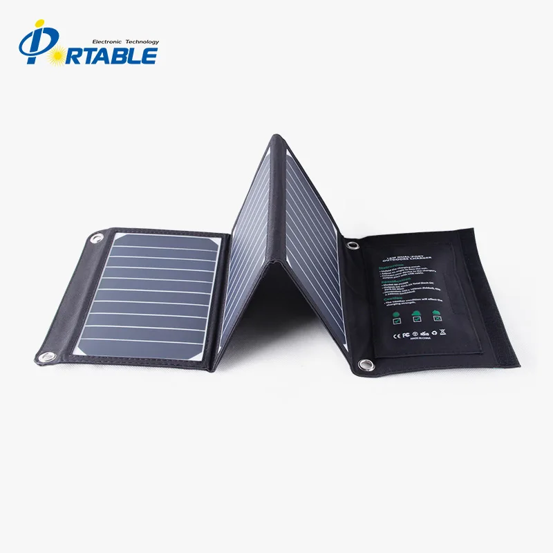 
2019 Latest design16W camping solar panel charger with USB-charging Port for mobile phone 