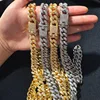personalize Gold Chain Design HipHop Iced Out Crystal Miami Cuban Chain Sterling Silver 925 Chain Jewelry For Men