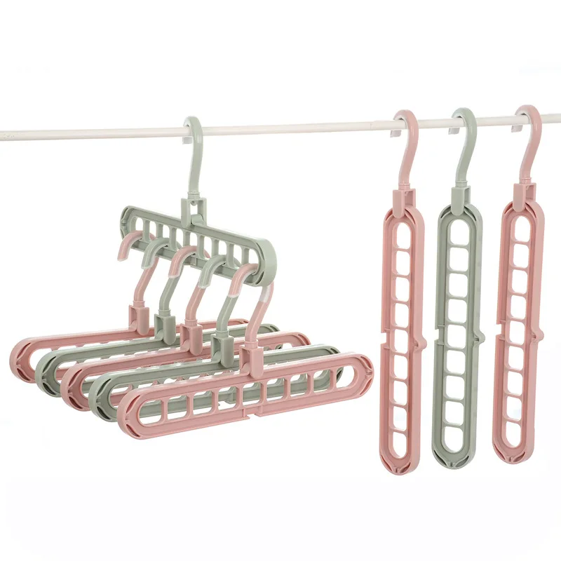 

portable clothing drying rack plastic nine hole hanger multifunctional nine holes hangers closet organizer nine hole, Customized