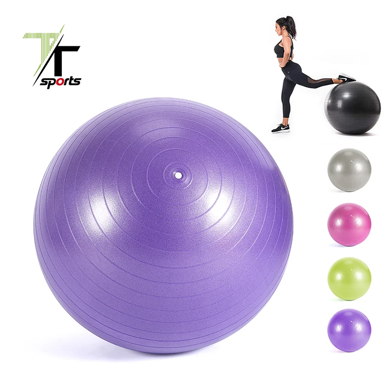 

TTSPORTS 65 cm Anti-burst Yoga Fitness Exercise Ball Pilates Balance Yoga Ball With Pump For Gym Home, Multi colors or customized