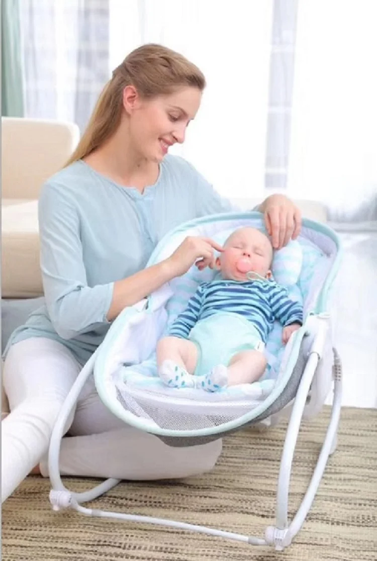 blue baby swing chair