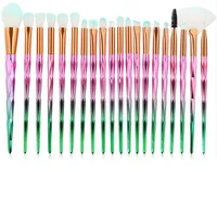 

2019 new Gradient custom make up brush set private label pinceles maquillaje