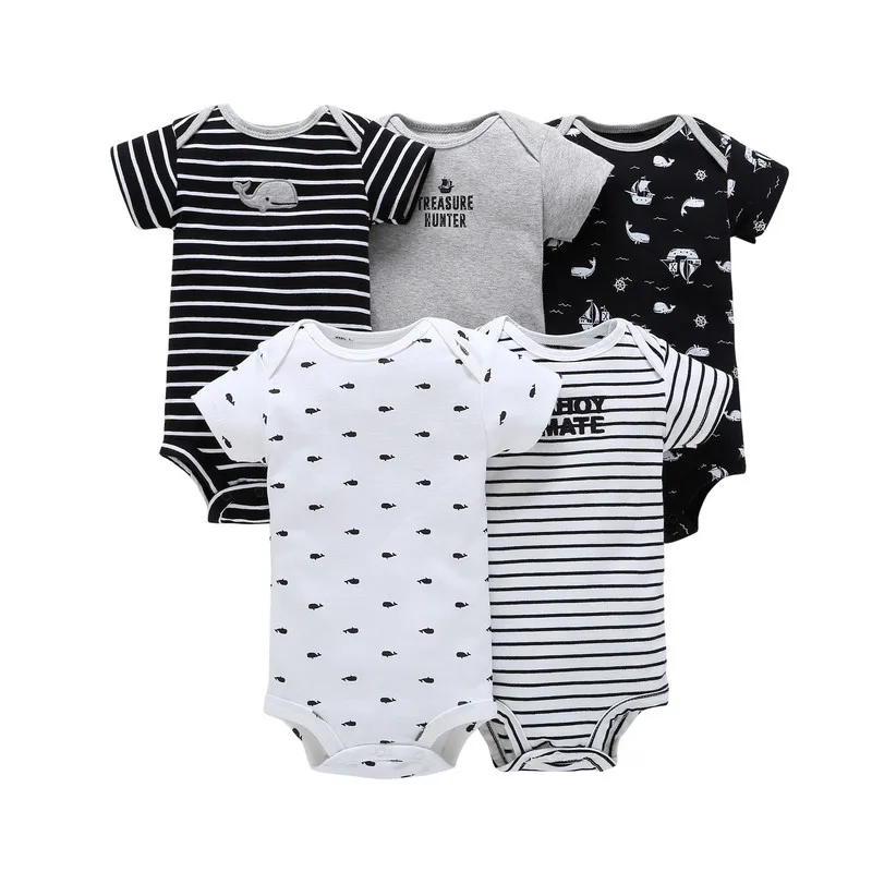 

wholesale baby clothes cotton set baby rompers bodysuit 5pcs set