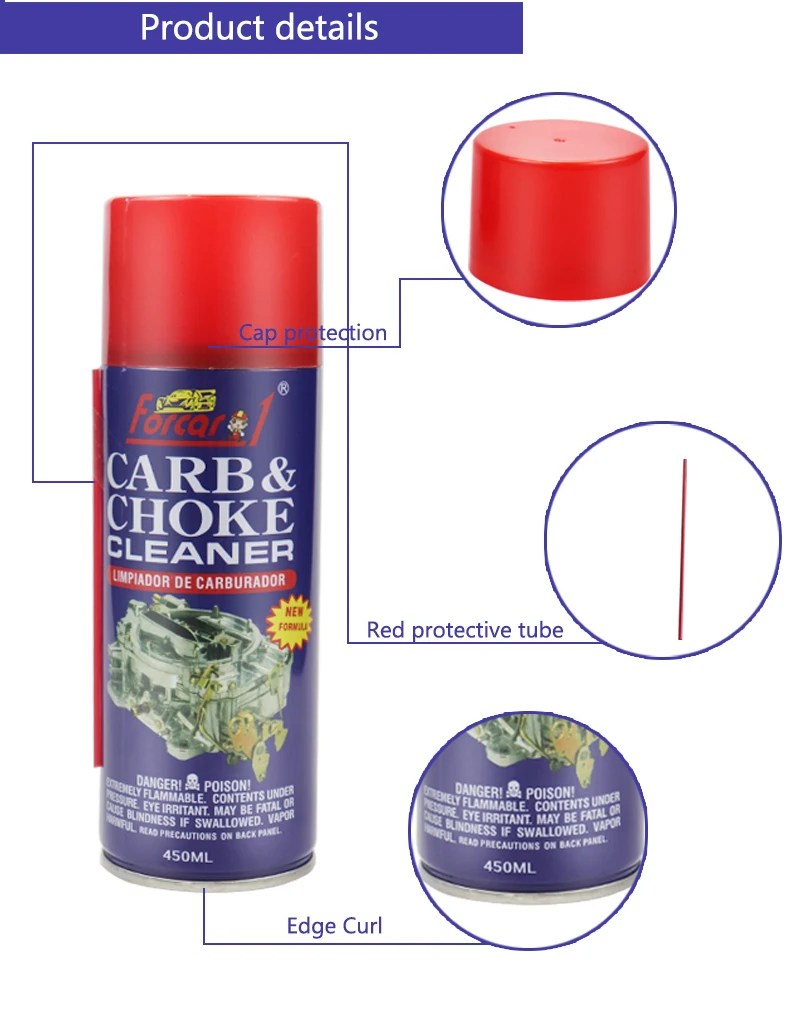 450ml Forcar1 Carburetor Cleaner Spray,Aerosol Carb&choke Cleaner Buy