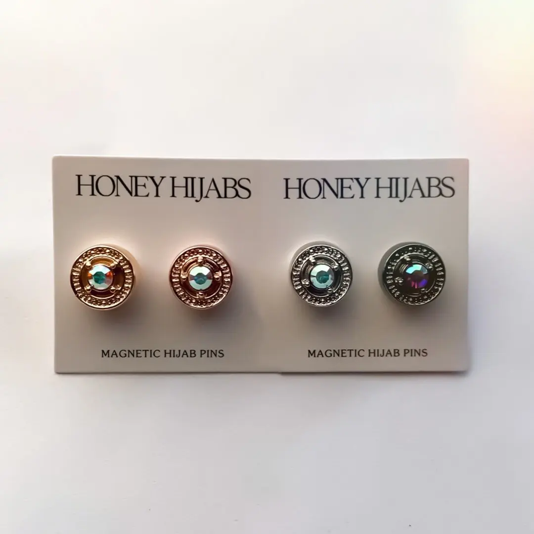 

Fancy hijab accessory pins magnet brooches scarf pins