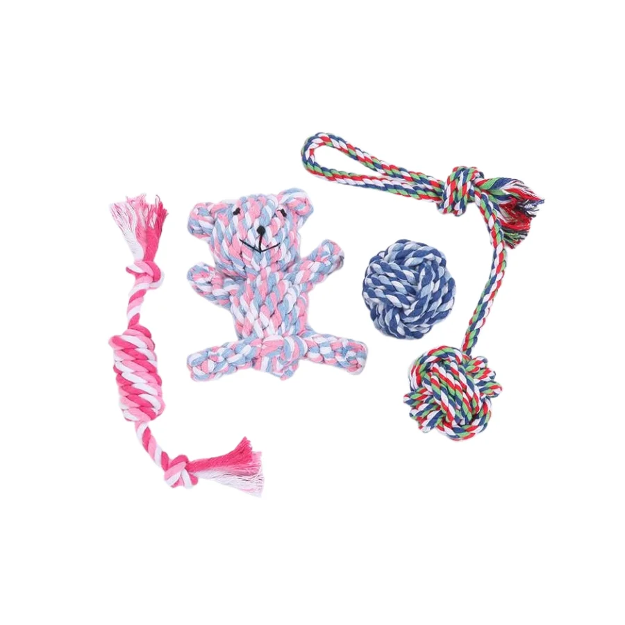 

Pet Dog Play set Dog Training Tooth Cleaning Rope Knot Toys Pet Products Wholesale