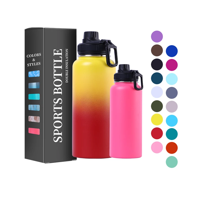 

Customized 32oz Vacuum Insulated Thermo Wide Mouth Sports Water Bottle Flask Double Wall Stainless Steel Gym Water Bottles