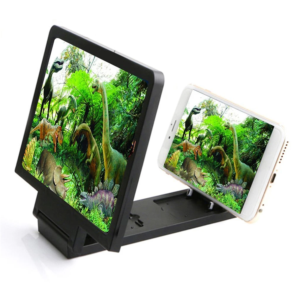 
Simple, Generous Cell Phone Screen Magnifier 3D HD Movie Video Amplifier With Foldable Holder Stand 