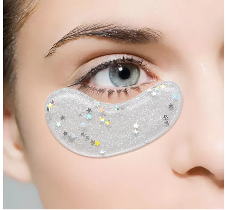 

Shinning Star Shape Eye Pads Patches Skin Care Cosmetics crystal eye mask, White,pink or customized