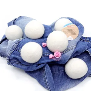 Image of 100% New Zealand Wool 6 Packs felt wool dryer laundry balls for home
