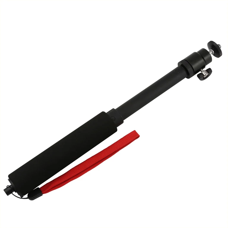 

Red Rope Aluminum Adjustable Flexible Camera Phone Monopod Selfie Stick, Black