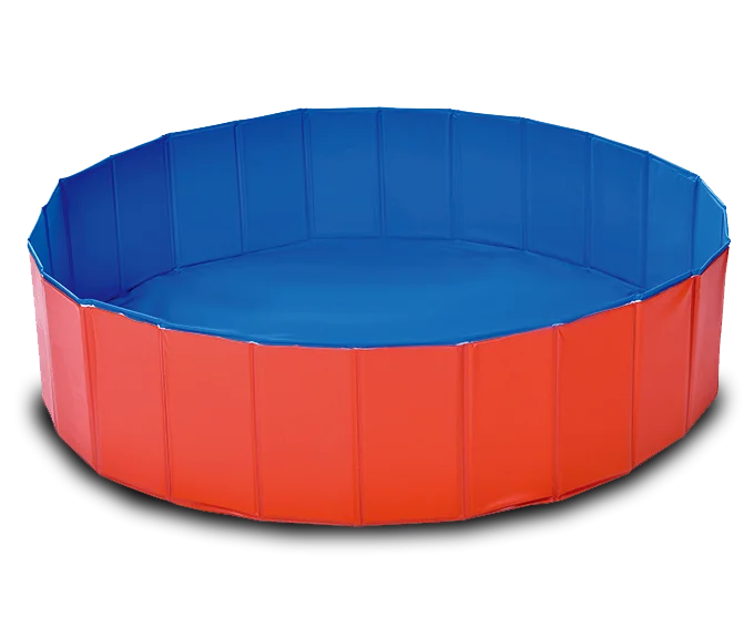 

blue and red color pvc foldable dog pet cat pool large dog pet washing swimming pool 80x20cm, Blue with red or customized