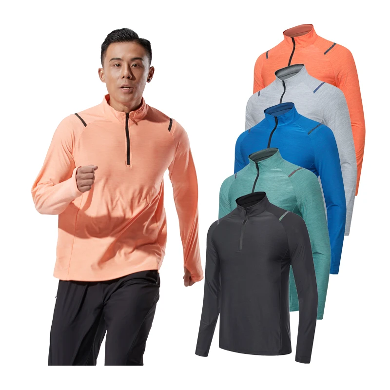 

Men Sports Top Autumn Training Compression New Long Shirts Dry Fit Running Yoga Gym Bodybuilding T Shirt