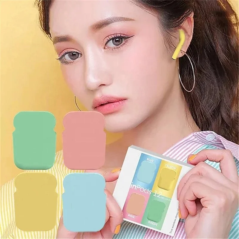 

Best selling 2021 TWS I12 Inpods 12 macaron in ear sports mobile phone Wireless earphone headphone With Charging dock case
