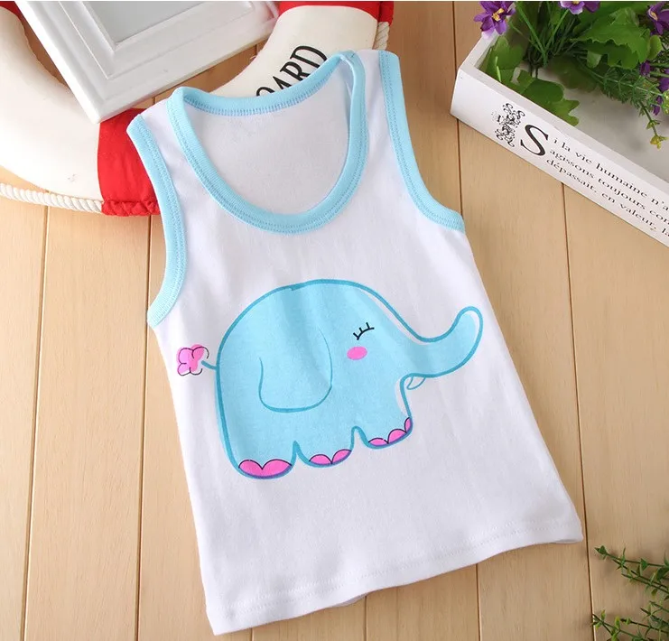 
New Summer Baby Vest Children Kids Underwear Cotton Tees Toddler Boy Girl Shirts 