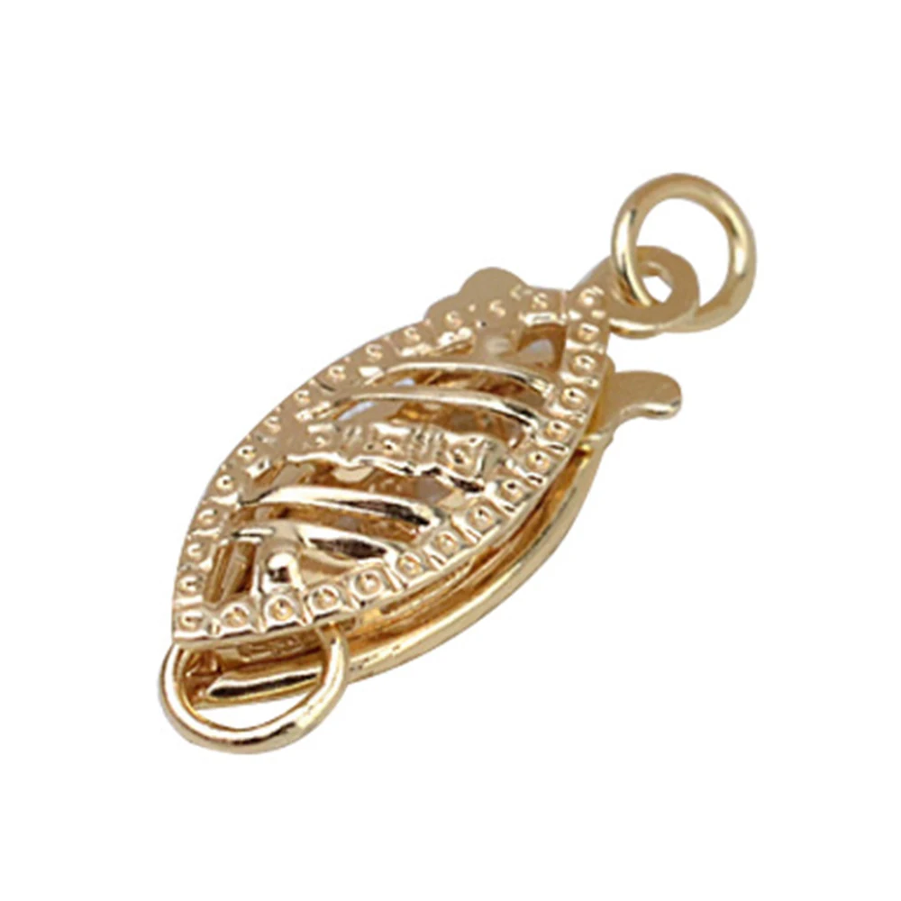 

14K Solid Gold Jewelry Closure Connectors for Necklace Bracelet, Golden