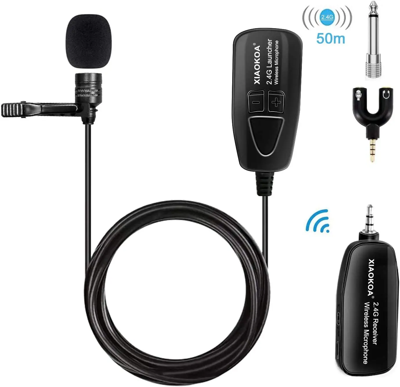 

Quality Vocal Microphones 2.4g wireless lavalier microphone set